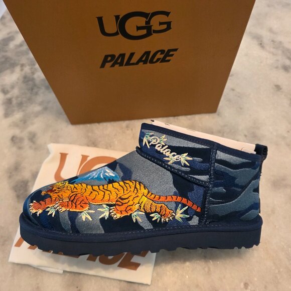 New Ugg x Palace Ultra Mini Boot Blue Camo - Picture 6 of 13